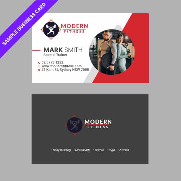 4-Gym-Business-card-sample