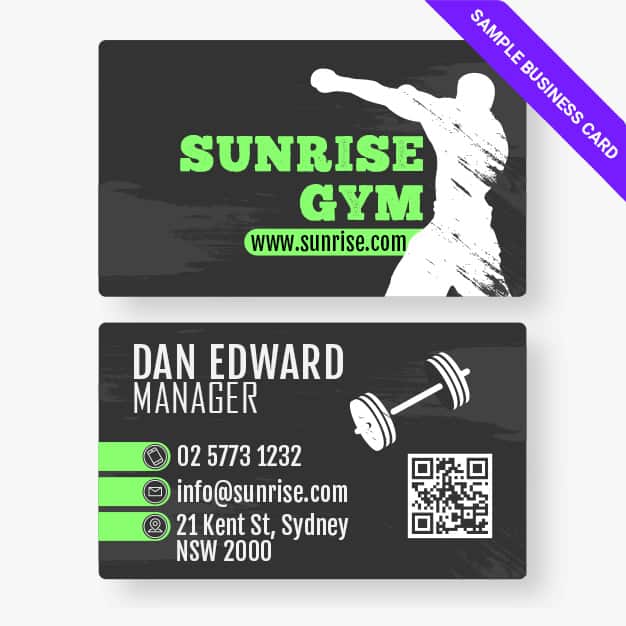 9-Gym-Business-card-sample