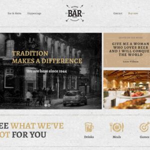 bar – Multi-Page Website Sample