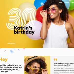 birthday – Multi-Page Website Sample