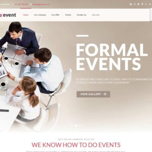 event – Multi-Page Website Sample