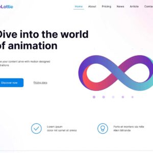 lottie – Multi-Page Website Sample