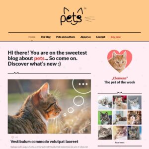 pets – Multi-Page Website Sample