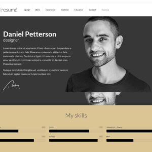 resume – Multi-Page Website Sample