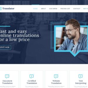 translator – Multi-Page Website Sample