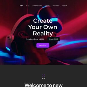 vr – Multi-Page Website Sample