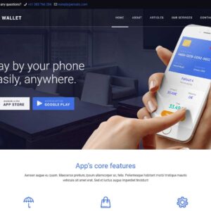 wallet – Multi-Page Website Sample