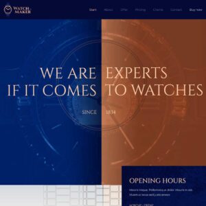 watchmaker – Multi-Page Website Sample